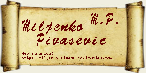 Miljenko Pivašević vizit kartica